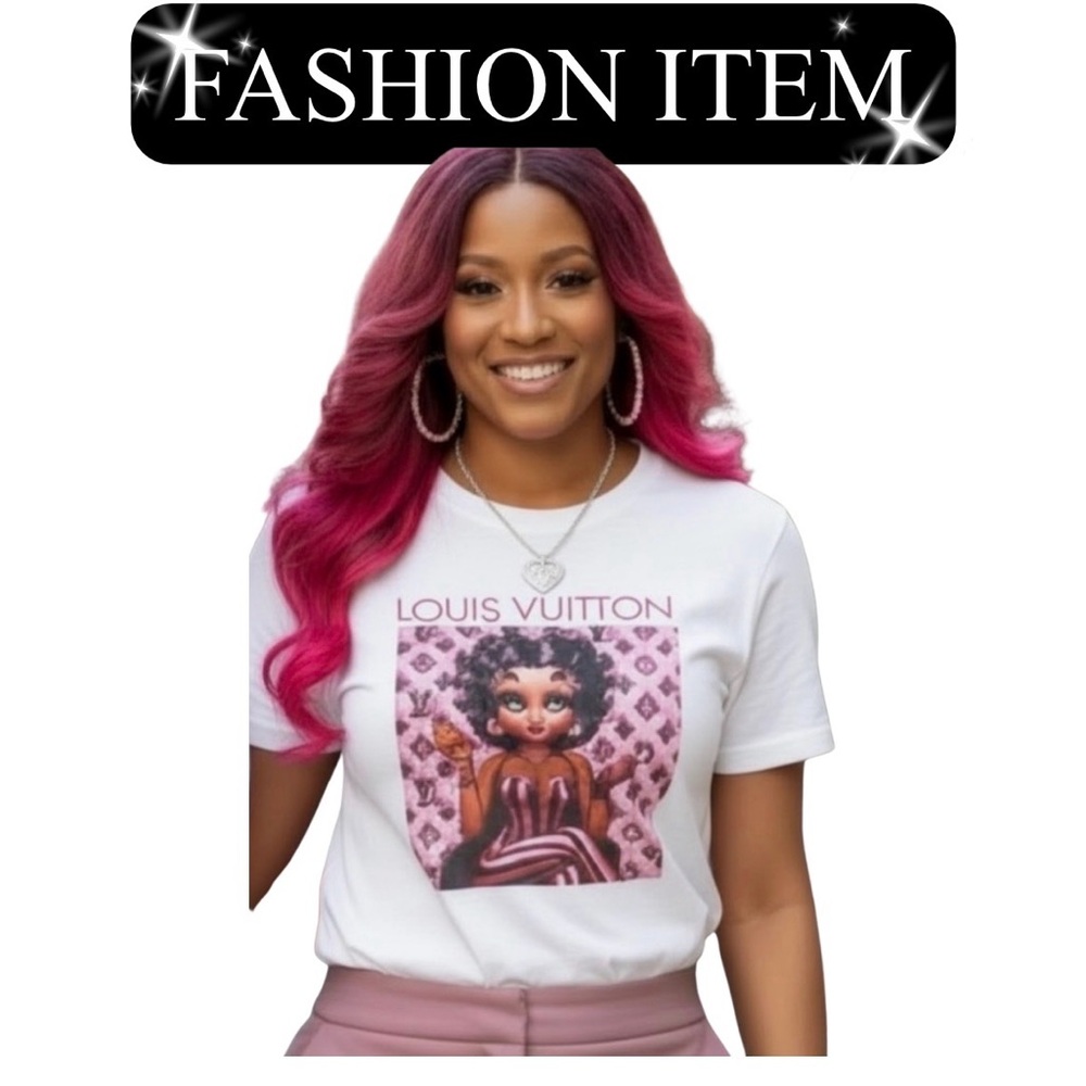 T-SHIRT: Pink and Black, Custom, NIP